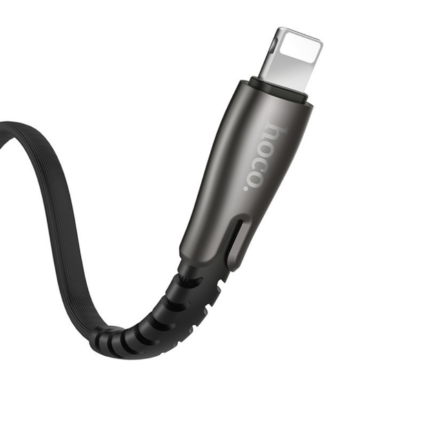 Кабель Hoco U58 Core charging data cable for Lightning Black - Фото 1 Кабель Hoco U58 Core charging data cable for Lightning Black - зображення 1