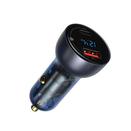 Автомобильное зарядное устройство Baseus Particular Digital Display QC+PPS Dual Quick Charger Car Charger 65W Dark Gray (CCKX-C0G) - изображение 1