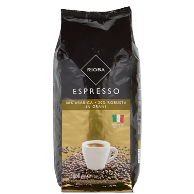 Кава Rioba Espresso натуральна змащена у зернах 3000 г - Фото 1 Кава Rioba Espresso натуральна змащена у зернах 3000 г - зображення 1
