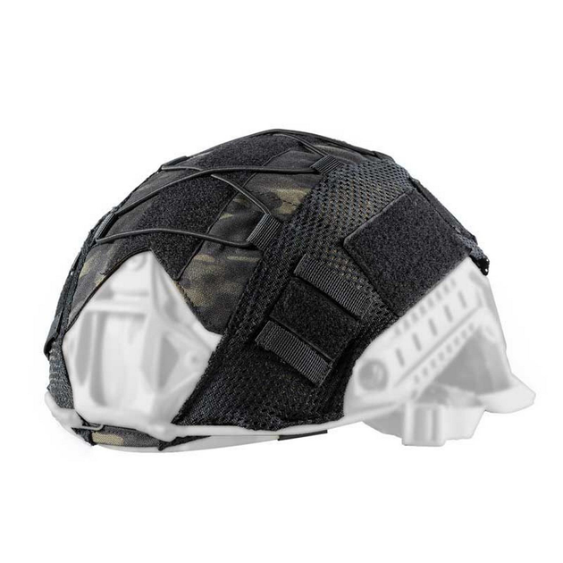 Кавер на шолом OneTigris Tactical Helmet Cover for Ops-Core FAST PJ Helmet L/XL чорний мультикам 2000000089294 - зображення 1