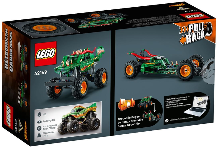 Zestaw klocków LEGO Technic Monster Jam Dragon 217 elementów (42149) - obraz 6