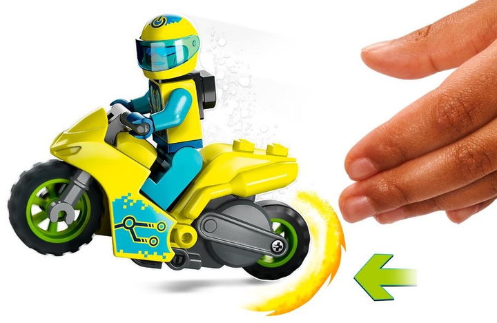 Zestaw klocków LEGO City Cybermotocykl kaskaderski 13 elementów (60358) - obraz 4
