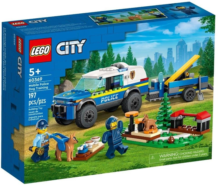 Конструктор LEGO City Мобільний майданчик для дресування поліцейських собак 197 деталей (60369) - зображення 1