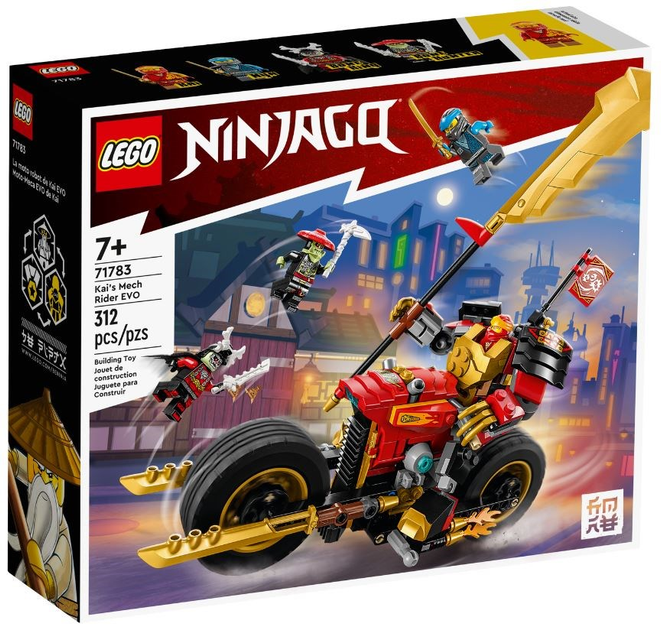 Zestaw klocków LEGO Ninjago Jeździec-Mech Kaia EVO 312 elementów (71783) - obraz 1