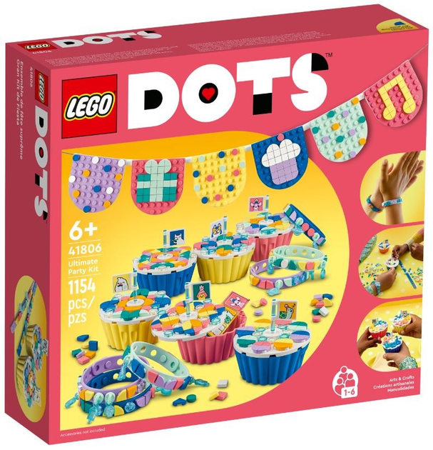 Zestaw klocków LEGO DOTS Pełny zestaw imprezowy 1154 elementy (41806) - obraz 1