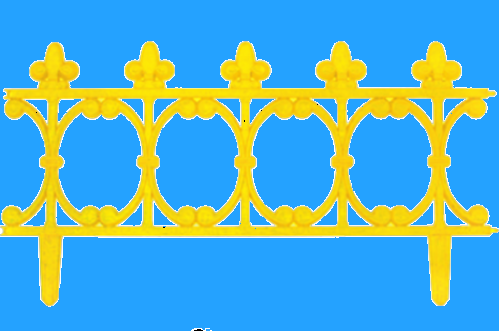 Огорожа декоративна Корсика, паркан декоративний для клумб 51 см (шт),сірий - зображення 6