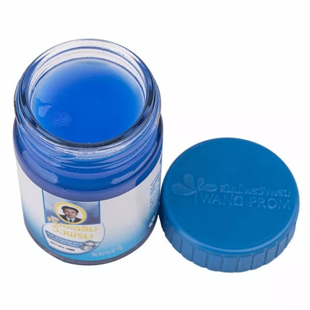 Синий Тайский охлаждающий бальзам обезболивающий при травмах и растяжений 50 мл. Wangprom (8858111005009) - изображение 2