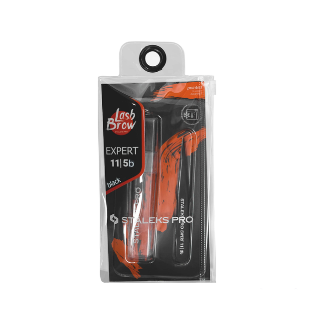Пинцет для бровей STALEKS EXPERT 11 TYPE 5b (точечный), черный - изображение 2