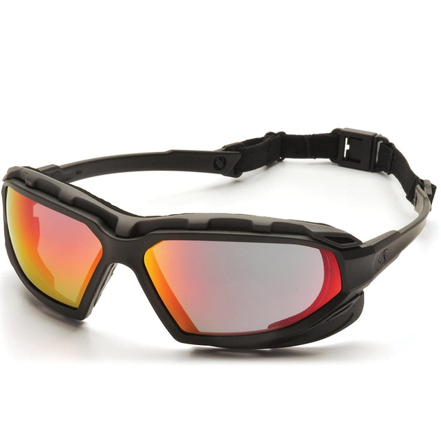 Тактичні окуляри балістичні Pyramex Highlander Plus Safety Goggles Червоні захисні для стрільби - зображення 1