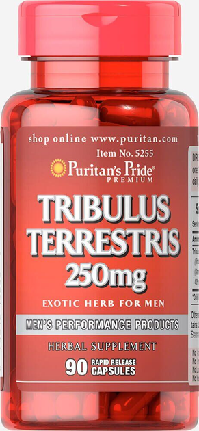 Трибулус террестрис Puritan's Pride (Tribulus Terrestris) 250 мг 90 ...
