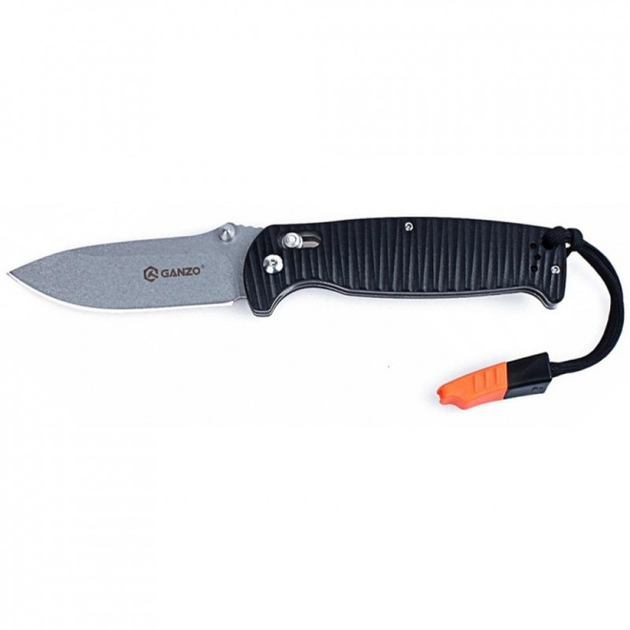 Нож Ganzo G7412P-WS черный (G7412P-BK-WS) - изображение 1