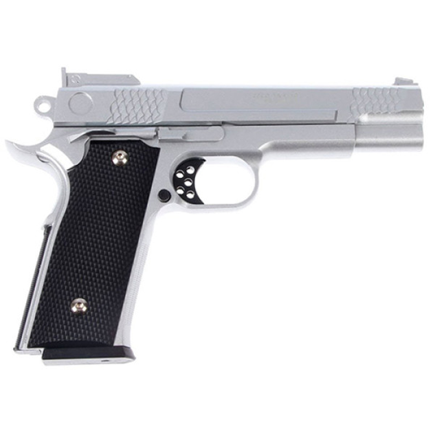 Пистолет страйкбольный Galaxy Browning HP с пульками, серебристый (G20S-RT) - изображение 1