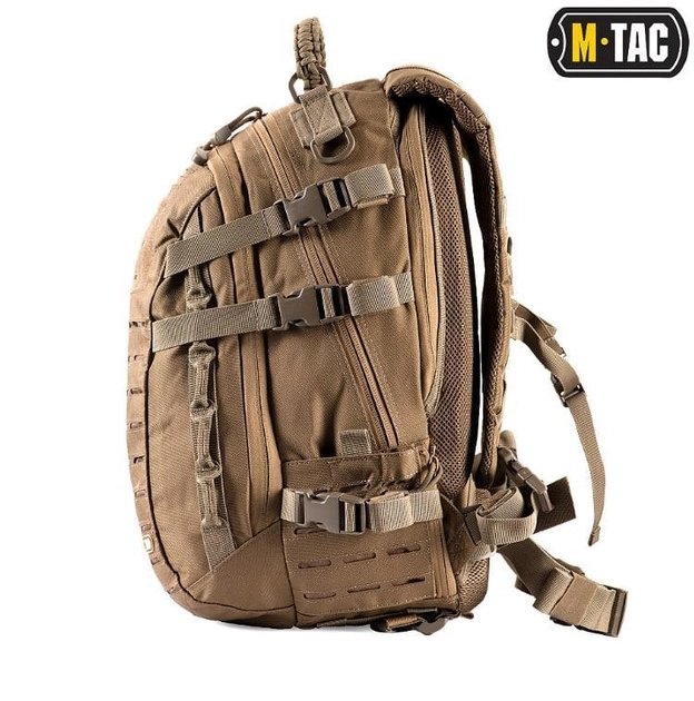 Рюкзак тактический военный M-Tac Mission Pack Laser Cut Coyote, Штурмовой рюкзак для военных ВСУ 27 л (OPT-32601) - изображение 2