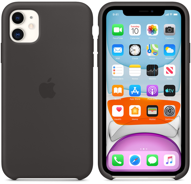 Etui Apple Silicone Case do Apple iPhone 11 Black (MWVU2) - obraz 8