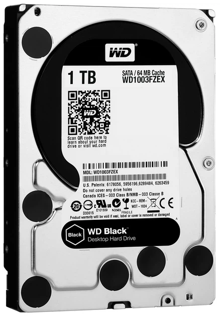 Dysk Twardy Western Digital Czarny 1 TB 7200rpm 64MB WD1003FZEX 3.5 SATA III - obraz 2