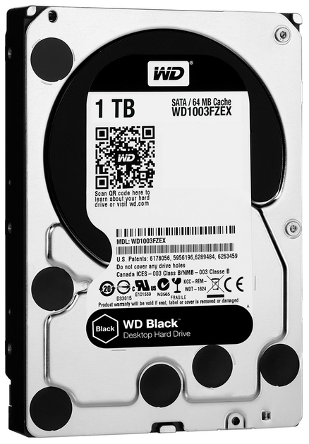 Жорсткий диск Western Digital Black 1TB 7200rpm 64MB WD1003FZEX 3.5 SATA III - зображення 2