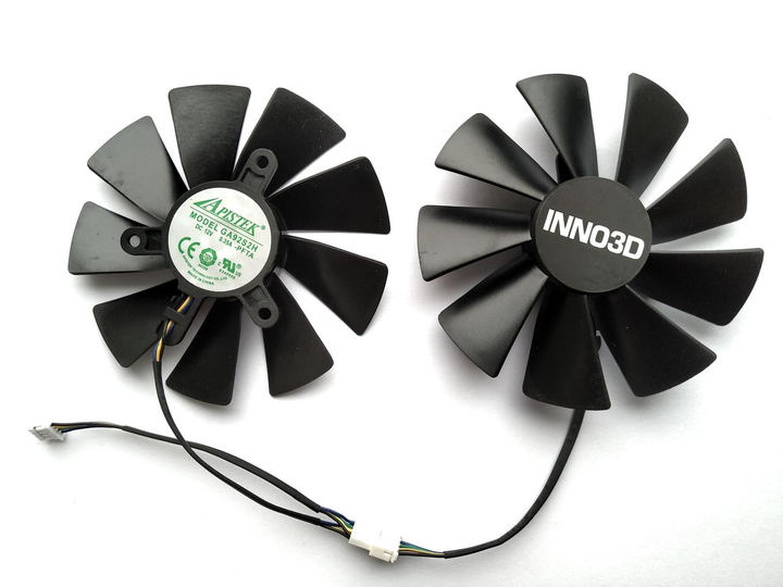 Вентилятор Apistek для відеокарти Inno3D RTX 2060 GA92S2H комплект 2 шт (№428) - изображение 2