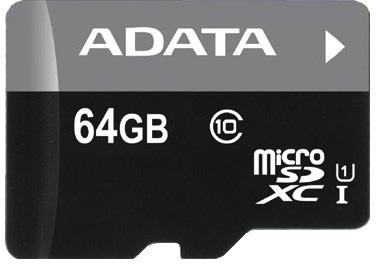 ADATA Premier microSDXC 64GB UHS-I Class 10 (AUSDX64GUICL10-RA1) - obraz 1