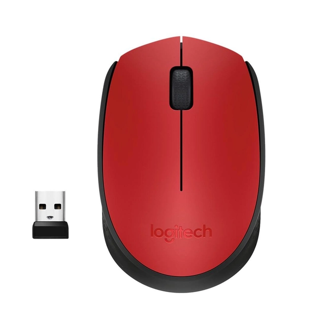 Миша Logitech M171 Wireless Black/Red (910-004641) - зображення 1