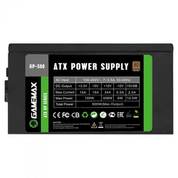 Блок живлення GAMEMAX GP-500 (GP-500) - изображение 3