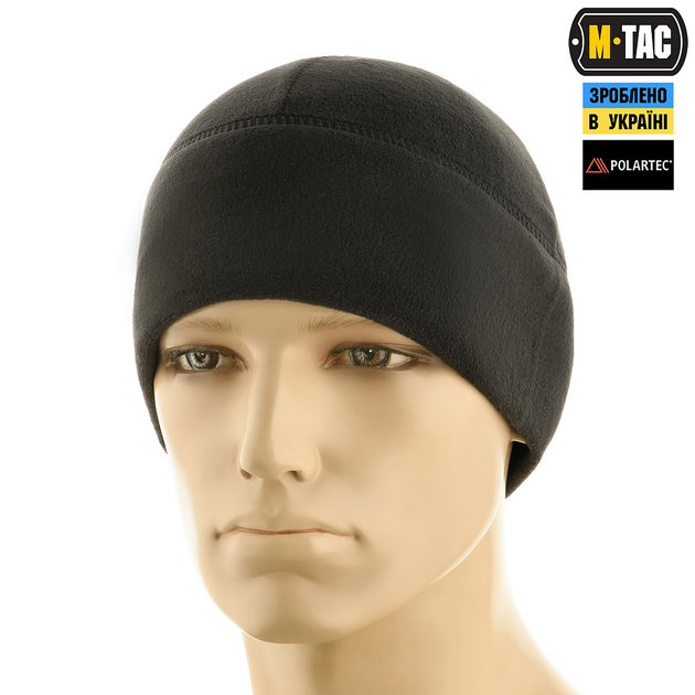 Шапка тактична зимова тепла M-Tac Watch Cap фліс Light Polartec Gen.II S чорний TR_40562802-S - зображення 1