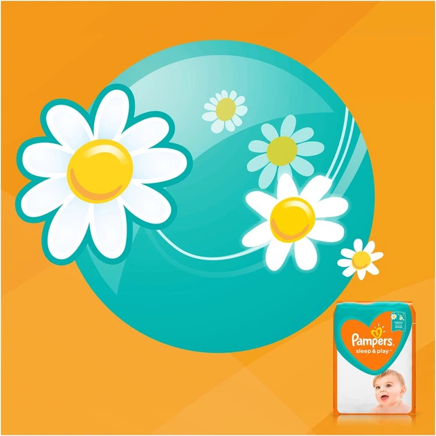 Pieluchy Pampers Sleep & Play Rozmiar 4 9-14 kg 50 szt (8001090669056) - Zdjęcie 5 Pieluchy Pampers Sleep & Play Rozmiar 4 9-14 kg 50 szt (8001090669056) - obraz 5