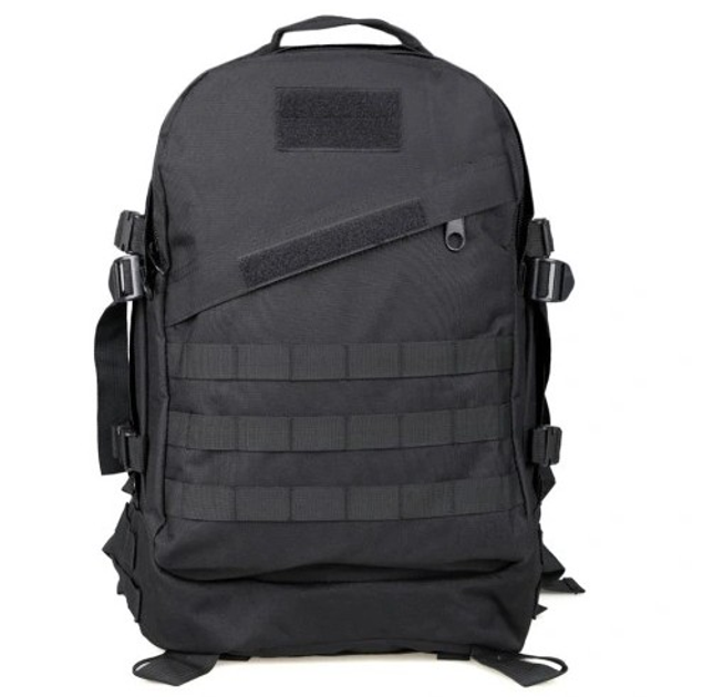 Рюкзак туристичний ранець сумка на плечі для виживання Чорний 40 л (Alop) водонепроникний дволямковий з безліччю практичних кишень і відділень - зображення 1
