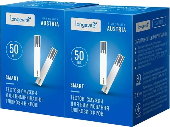 Тестовые полоски Longevita Smart 50 + 50 шт (6662664) - изображение 1