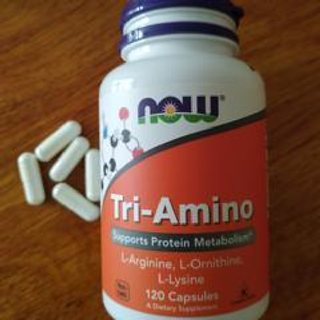 Комплекс аминокислот NOW Tri-Amino 120 caps, аргинин, лизин и орнитин ...