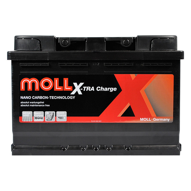 Автомобільний акумулято MOLL X-Tra Charge (L3) 75Ah 720A R+ - изображение 1