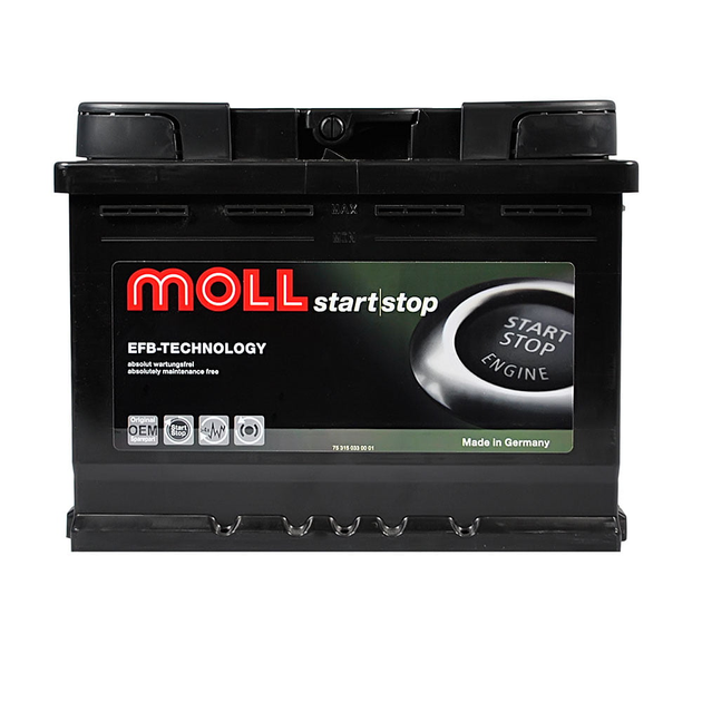 Автомобільний акумулято MOLL EFB 60Ah 640A R+ - изображение 1