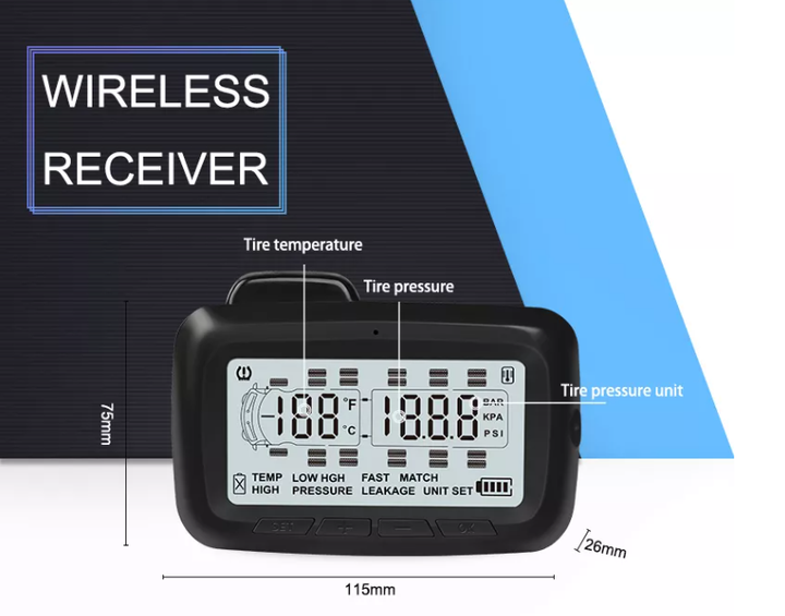 Система контроля давления и температуры в шинах TPMS Careud U903RV для грузовиков, внешние датчики - изображение 6