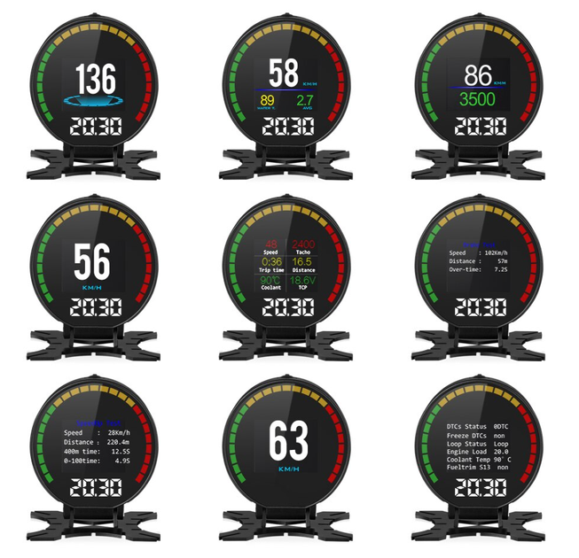 Бортовий комп'ютер OBD2 HUD P15 - зображення 9