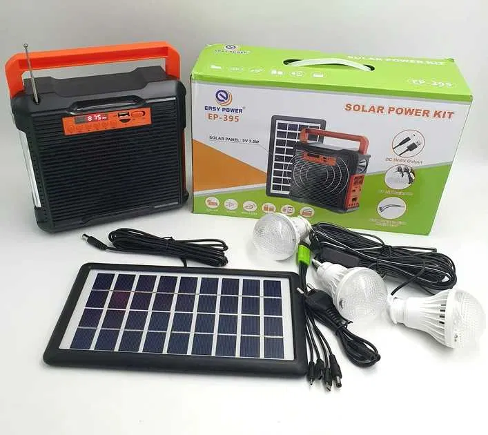 Ліхтар EP395 Power Bankрадіоблютуз із сонячною панеллю + лампочки 3