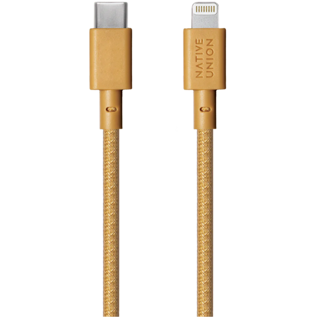 Кабель синхронизации Native Union Belt Cable USB-C to Lightning 1.2 m, Kraft (BELT-CL-KFT-2-NP) - изображение 2