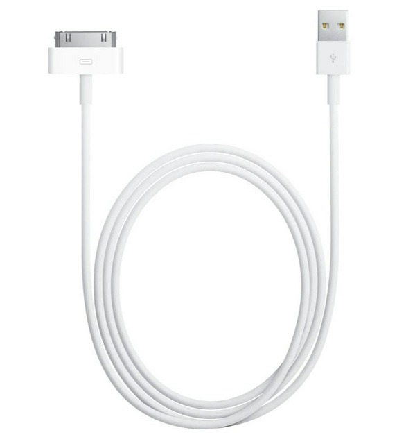 Kabel do transmisji danych Apple Dock Connector do USB 2.0 (1 m) Biały (MA591/C) - obraz 2