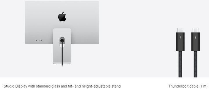 Monitor 27" Apple Studio Display - Standard Glass Tilt- and height-adjustable stand (MK0Q3) - obraz 4
