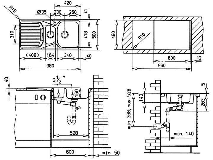 Кухонная мойка Teka TEXINA 60 B – фото, отзывы, характеристики в ...