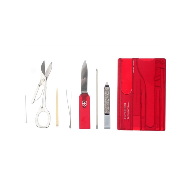 Нож Victorinox SwissCard Transparent Red (0.7100.T) - изображение 1