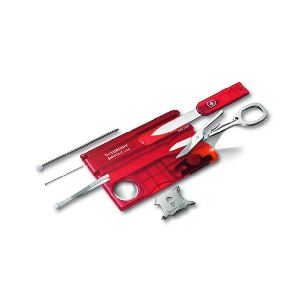 Нож Victorinox SwissCard Lite Transparent Red Blister (0.7300.TB1) - изображение 1