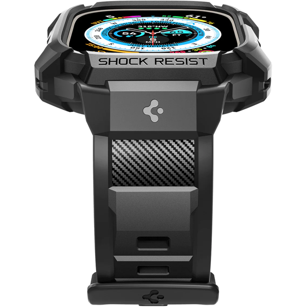 Чехол + ремешок для Apple Watch Spigen Rugged Armor 49mm Ultra, Black (ACS05460) - Фото 8 Чехол + ремешок для Apple Watch Spigen Rugged Armor 49mm Ultra, Black (ACS05460) - изображение 8