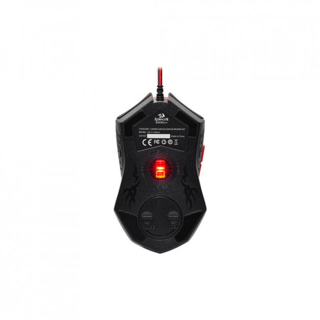 Мышка Redragon M601BA USB Black-Red + Килимок (78226) - изображение 4