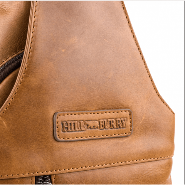 Сумка-слинг мужская кожаная Hill Burry HB6101 Коньяк - Фото 4 Сумка-слинг мужская кожаная Hill Burry HB6101 Коньяк - изображение 4