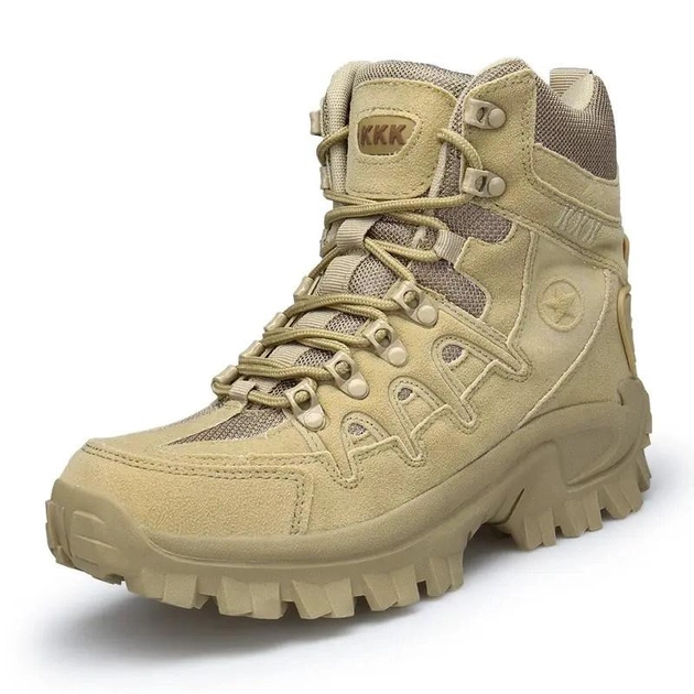 Берцы ККК тактические военные армейские водоотталкивающие ботинки на молнии и шнурках, размер 39 - изображение 1