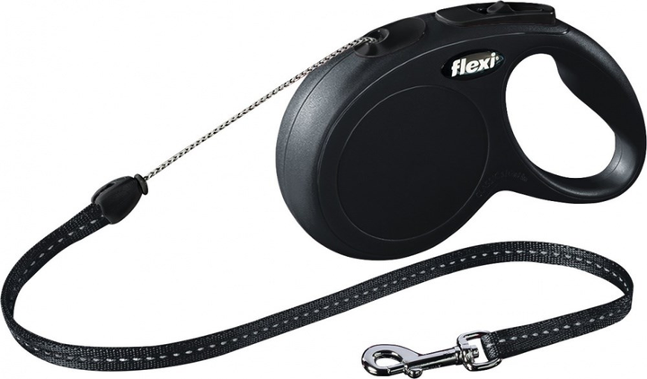 Повідець Flexi New Classic S 8м Чорний (4000498022726) - зображення 1