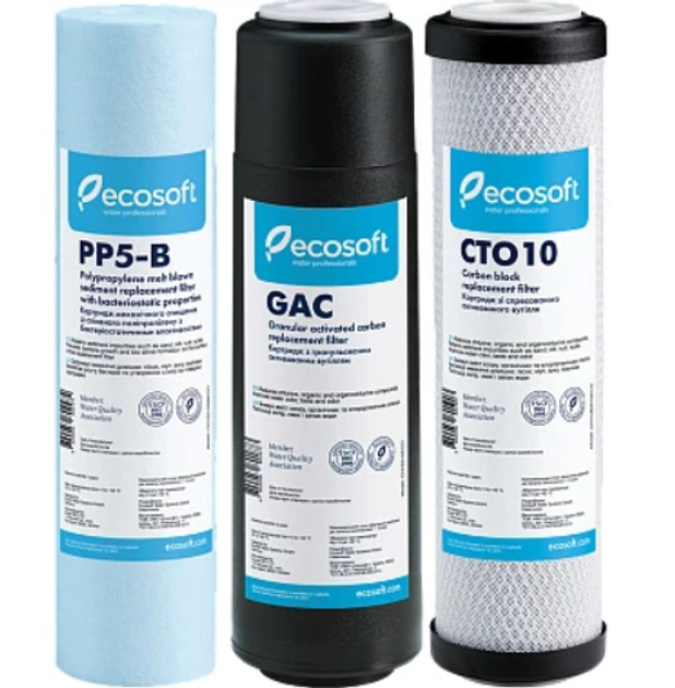 Комплект картриджів Ecosoft CHV3ECO 1-2-3 покращений для фільтрів зворотного осмосу - зображення 4