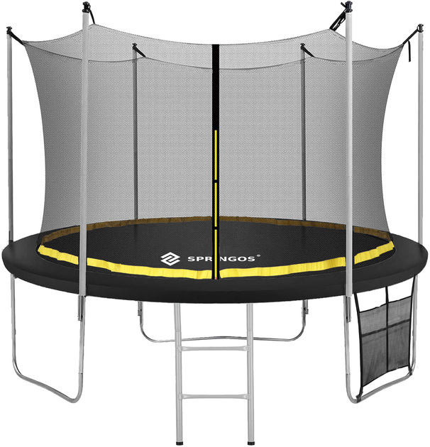 Батут с внутренней сеткой Springos 8FT 245 см Черный (TP0005) – низкие ...
