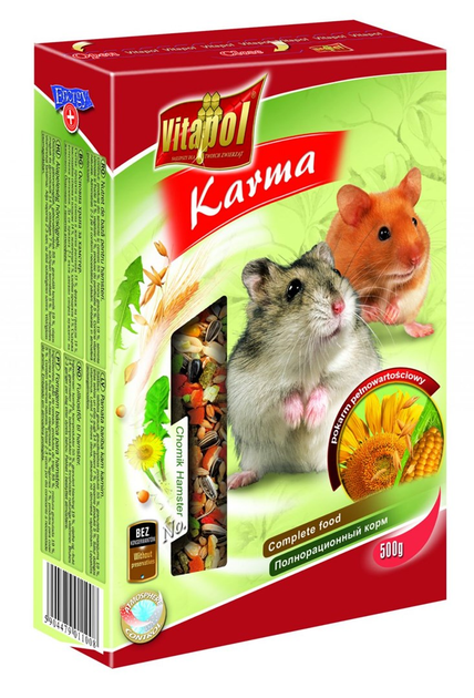 Повнораційний корм для хом'яків Vitapol 500 г (5904479011008) - зображення 1