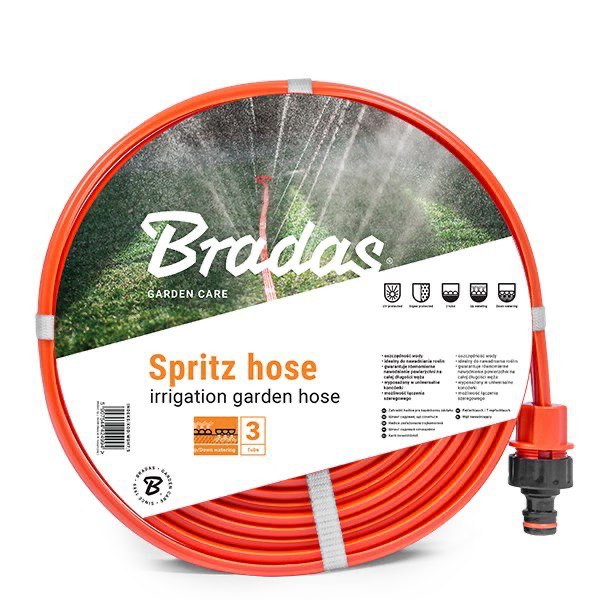 Шланг спринклерный 3-х канальный 15м "SPRITZ HOSE" Bradas - Фото 1 Шланг спринклерный 3-х канальный 15м "SPRITZ HOSE" Bradas - изображение 1