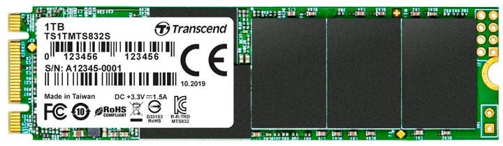 Dysk SSD Transcend 832S 1TB M.2 2280 SATAIII 3D NAND TLC (TS1TMTS832S) - Zdjęcie 1 Dysk SSD Transcend 832S 1TB M.2 2280 SATAIII 3D NAND TLC (TS1TMTS832S) - obraz 1